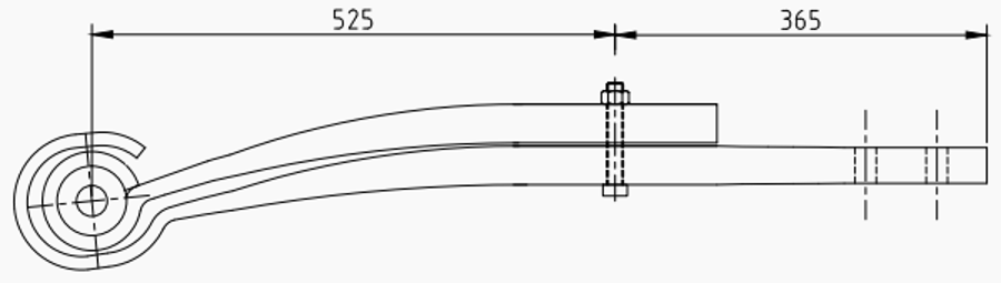 Trailer Rear Spring 3155102502-1 for SAF