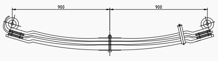 Rear Spring 81434026511 for MAN