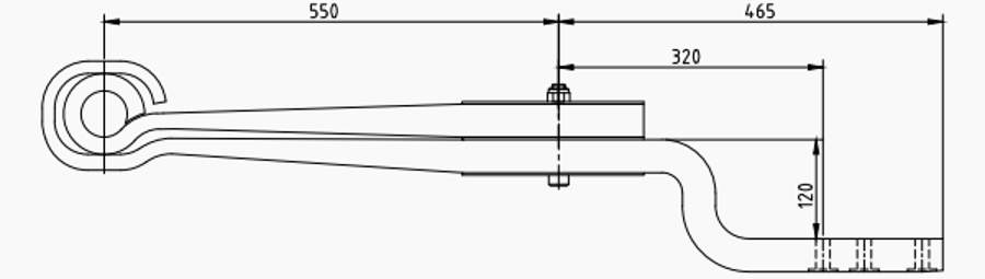 Trailer Rear Spring 508202360 for BPW