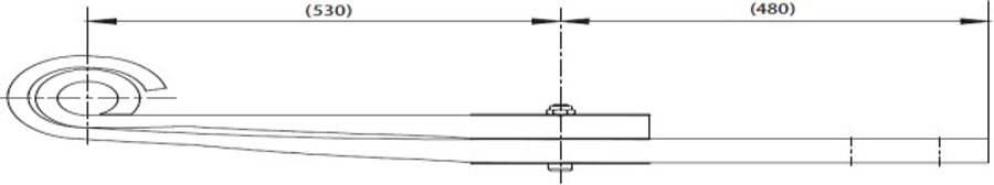 Rear Spring ALS422305 for TRAILER LOWBED 100x45