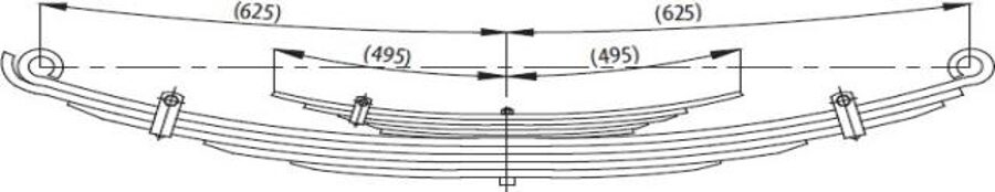 Rear and Helper Spring 70x6/8/10/11 for TEMSA CANTER 3,5T