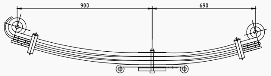 Front Spring 81434026103 81434026101 for MAN