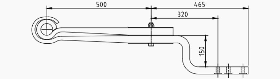 Trailer Rear Spring 508212220 for BPW