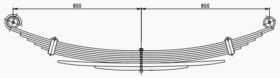 Rear Spring 81434006787 for MAN