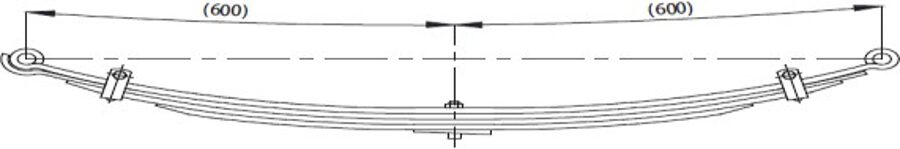 Front Spring MK383680/MK383679 for TEMSA FUSO 711 3,5T