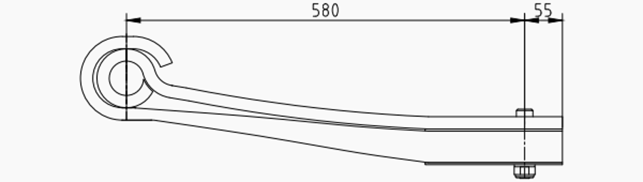 Trailer Rear Spring 3155100601 3149000301 for SAF