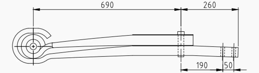 Rear Spring 1303972 1377804 for SCANIA 