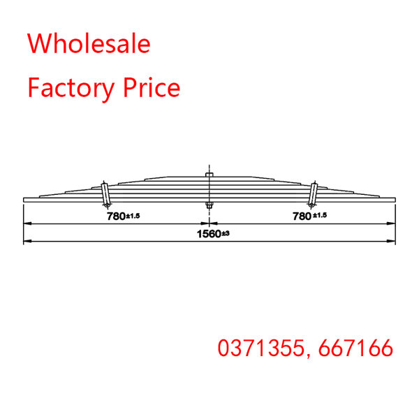 0371355 / 667166 For DAF Heavy Duty Vehicle Rear Axle Leaf Spring Wholesale