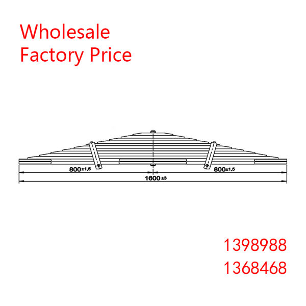 1398988, 1368468 for SCANIA Rear Leaf Spring Wholesale