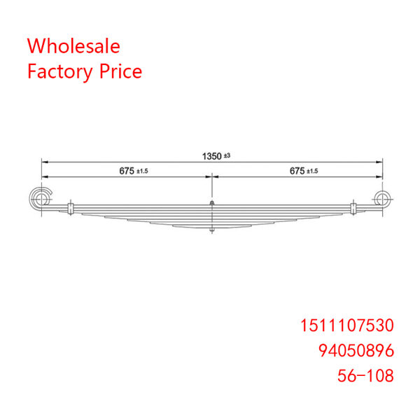 1511107530, 94050896, 56-108 ISUZU, Chevrolet/GMC Heavy Duty Vehicle Front Axle Leaf Spring Wholesale