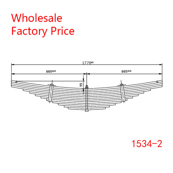 1534-2 Trailer Iran Kaveh Calabrese trolley spring hand Leaf Spring Wholesale
