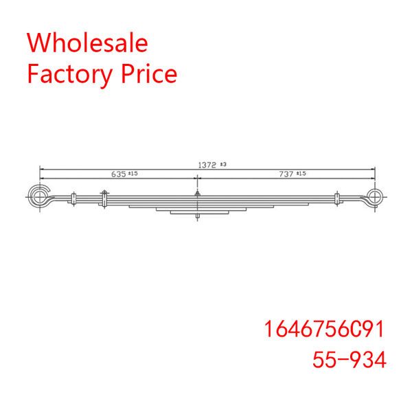 1646756C91, 55-934 Navistar Heavy Duty Vehicle Front Axle Leaf Spring Wholesale