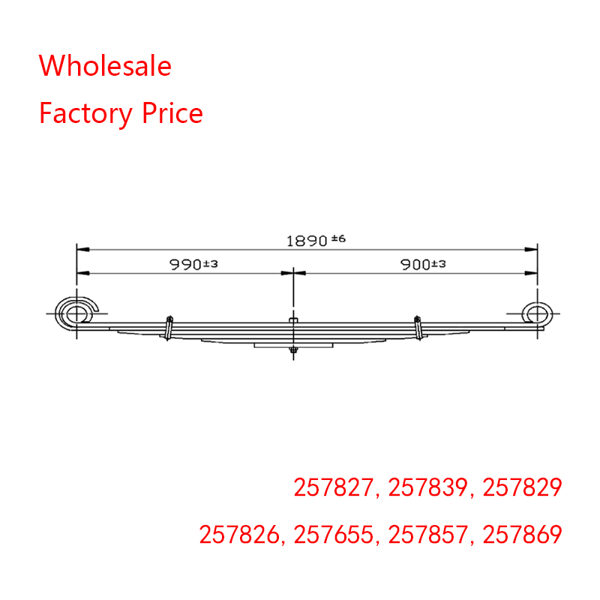 257827, 257839, 257829, 257826, 257655, 257857, 257869 For VOLVO Heavy Duty Vehicle Front Axle Spring Wholesale