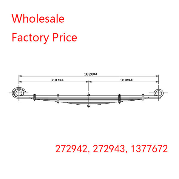  272942, 272943, 1377672 For Heavy Duty Vehicle Front Axle Spring Set SCANIA Wholesale