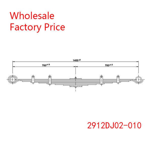 2912DJ02-010 DongFeng Medium Duty Vehicle Front Axle Leaf Spring Wholesale