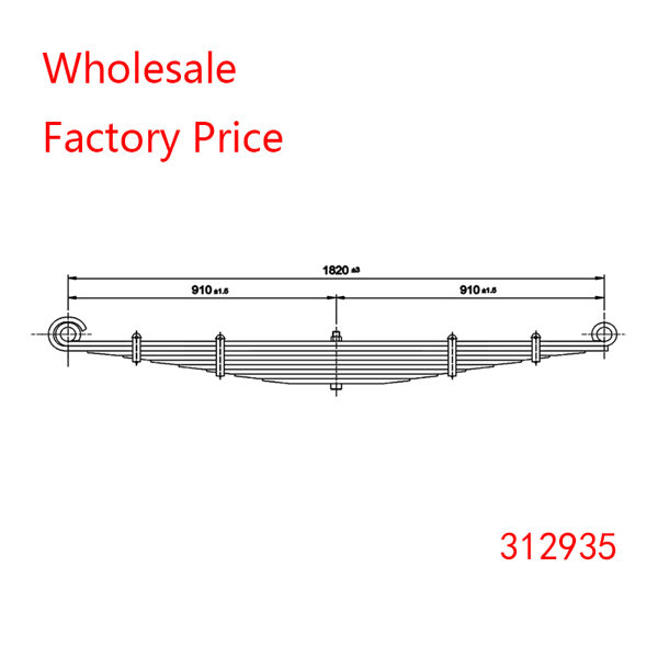312935 For SCANIA Heavy Duty Vehicle Front Axle Leaf Spring Wholesale