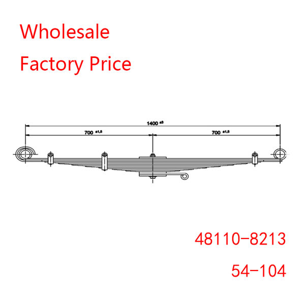 48110-8213, 54-104 For Front Axle Spring Hino Ranger/ FF series Medium Duty Vehicle Wholesale 