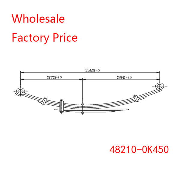 48210-0K450 For Toyota Rear Axle Leaf Spring Wholesale