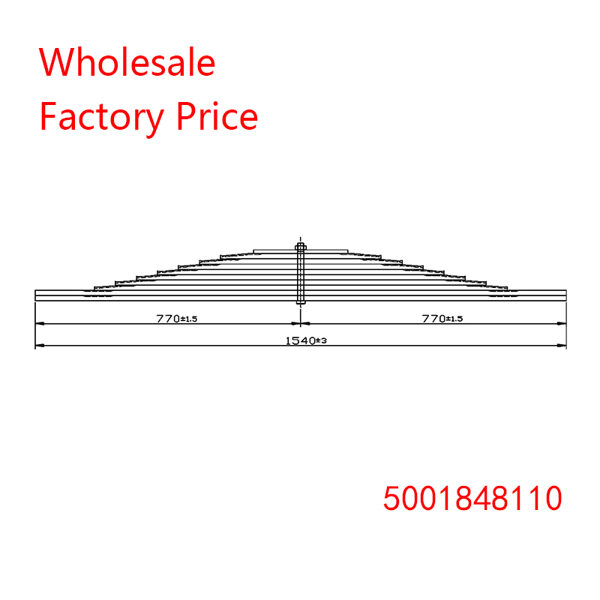 5001848110 For RENAULT Rear Axle Leaf Spring Wholesale