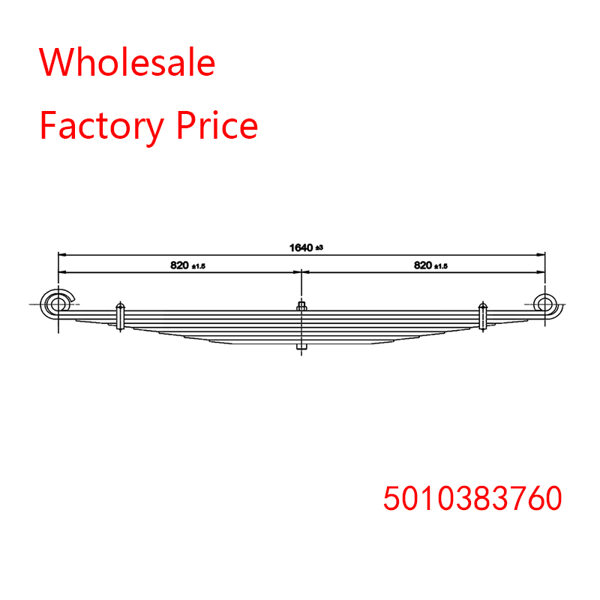 5010383760 for Renault Kerax 370/385/400/420 Heavy Duty Vehicle Front Axle Leaf Spring Wholesale