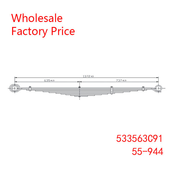 533563C91, 55-944 Navistar Heavy Duty Vehicle Front Axle Leaf Spring Wholesale