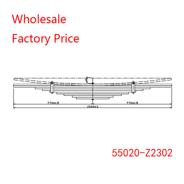 55020-Z2302 For Nissan Heavy Duty Vehicle Rear Axle Leaf Spring Wholesale