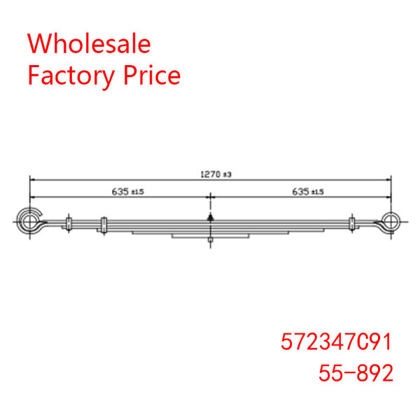 572347C91, 55-892 Navistar Heavy Duty Vehicle Front Leaf Spring Wholesale