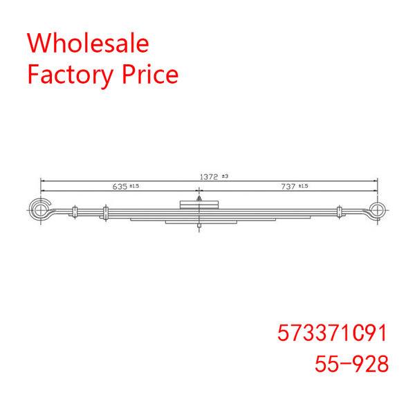 573371C91, 55-928 Navistar Heavy Duty Vehicle Front Axle Leaf Spring Wholesale