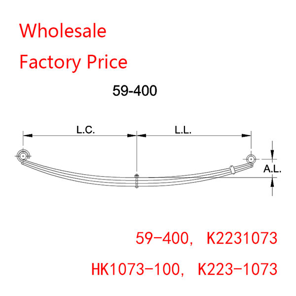 KENWORTH Front leaf spring 59-400，K2231073，HK1073-100, K223-1073 Wholesale