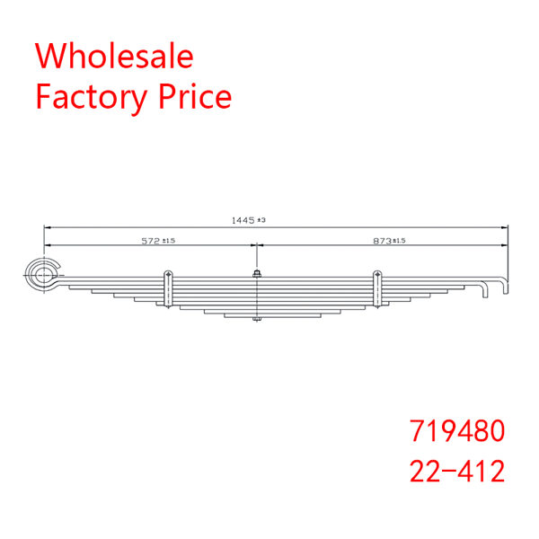 719480, 22-412 GMC Chevrolet Medium Duty Vehicle Front Leaf Spring Wholesale