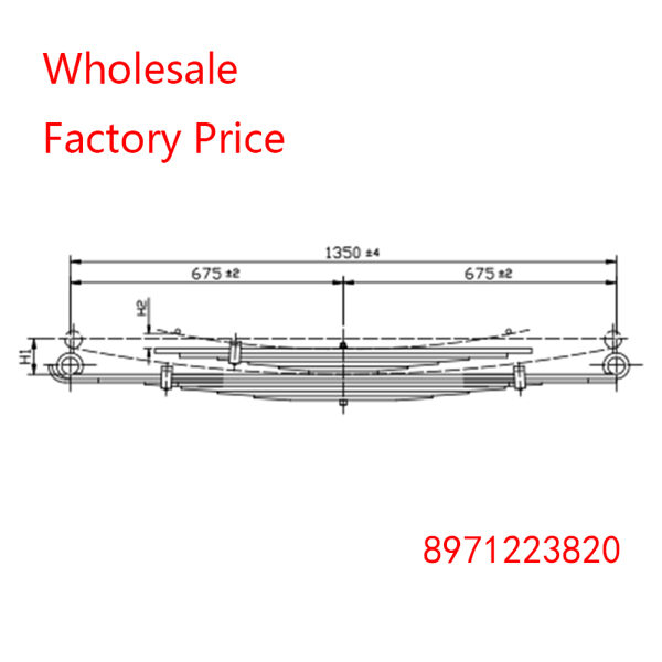 8971223820 For ISUZU Rear Axle Leaf Spring Wholesale 6+6