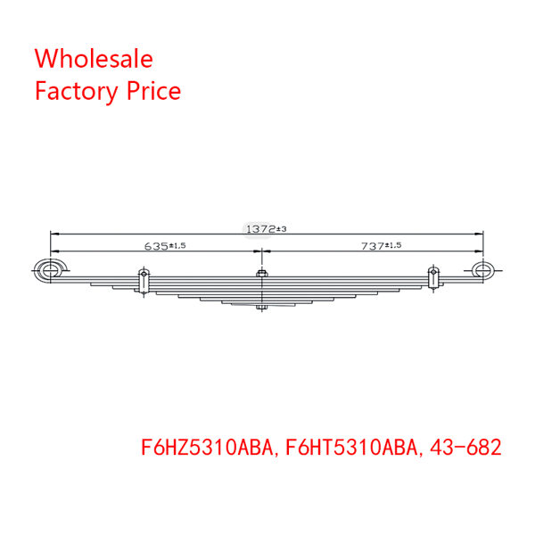 F6HZ5310ABA, F6HT5310ABA, 43-682 Ford Front Axle Leaf Spring Wholesale